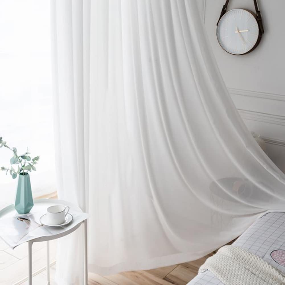Rideaux en Dentelle Semi-Transparents pour Les Fenêtres, Rideaux en Voile Mélangé Filtrant La Lumière pour Le Salon, La Chambre à Coucher, 1 Panneau. (Size : 160x260cm/63x102in(WxH))