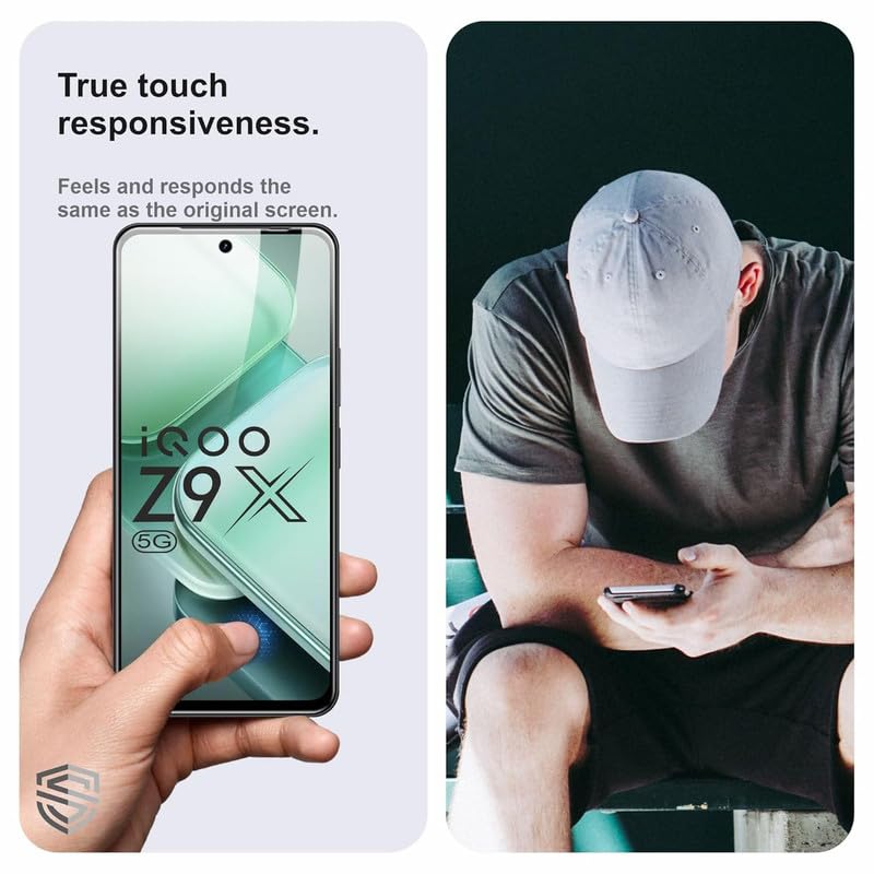 Image of Edge To Edge Screen Protector Tempered Glass For Iqoo Z9X 5G Cellphone With Easy Installation Kit