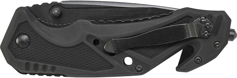 Smith & Wesson M&P SWMP11B 8.9in High Carbon S.S. Folding Knife with 3.8in Tanto Point Blade and Aluminum Handle for Outdoor, Tactical, Survival and EDC, Black
