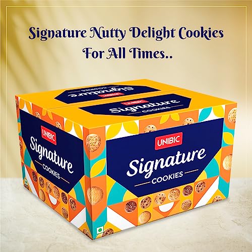 Image of Unibic Signature Collection Cookies | Nutty Delight Combo | Cashew Nut, Choco Nut & Fruit & Nut Cookies | Family Snacks Biscuit | 900gm (Pack of 2)