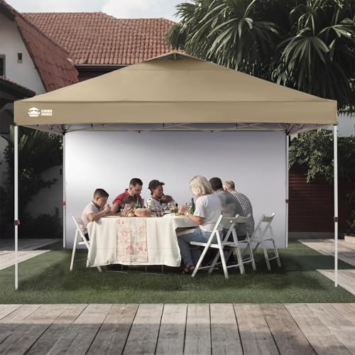 CROWN SHADES SunWall Silver Coated for 12x12 Pop up Canopy Tent, 1 Pack Sidewall Only with Silver Coating (1 Pack, Khaki) by CROWN SHADES - Used condition - Image 8