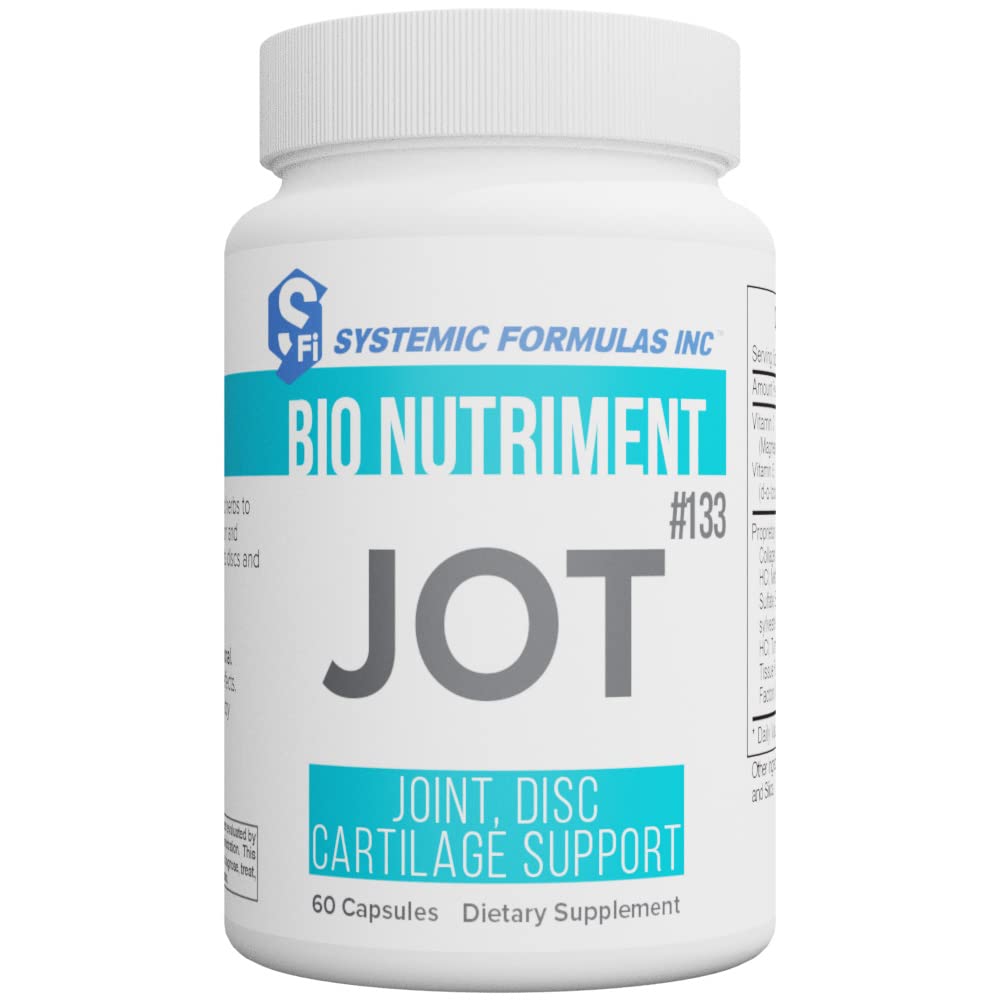 Systemic Formulas JOT – Joint/Disc/Cartilage 60 Capsules Bio Nutriment #133. Supports Cartilage Integrity, Joint Health, Lubrication and Comfort and Healthy Formation of Joints, Discs and Cartilage.