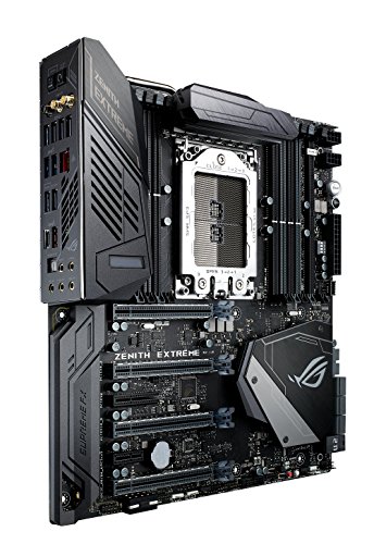 ASUS ROG Zenith Extreme Scheda Madre Gaming AMD X399 EATX con Dissipatore M.2, Aura Sync RGB LED, 802.11ad Wi-Fi, DDR4 3200 MHz, Tripla Scheda M.2, 10 G Lan, Porte U.2 e USB 3.1 Gen 2