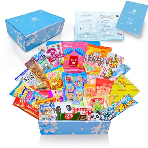 Japanese Snacks & Candy Dagashi with English Pamphlet 30 Pieces Custom Gift Set (Box)
