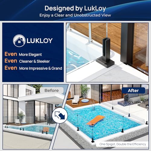 Robinet de garde-corps en verre résistant au vent LukLoy pour balcon