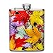 Produktbild Rundafuwu Flask for Liquor7 Oz Stainless Steel Flask Colorful Maple Leaves Fashion Portable Stainless Steel Hip Flask Whiskey Bottle for Men and Women 7 Oz