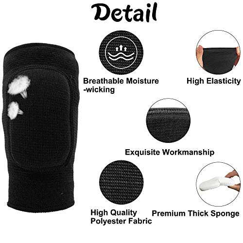 image for Rtudan Best Knee Pads for Dancers, Non-Slip Knee Pads, Thicken Sponge 