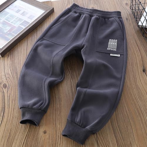 Children Boys Sports Pants Middle Large Boys Long Sweatpants Solid Color Elastic Waist Athletic Pants Sweatpants2