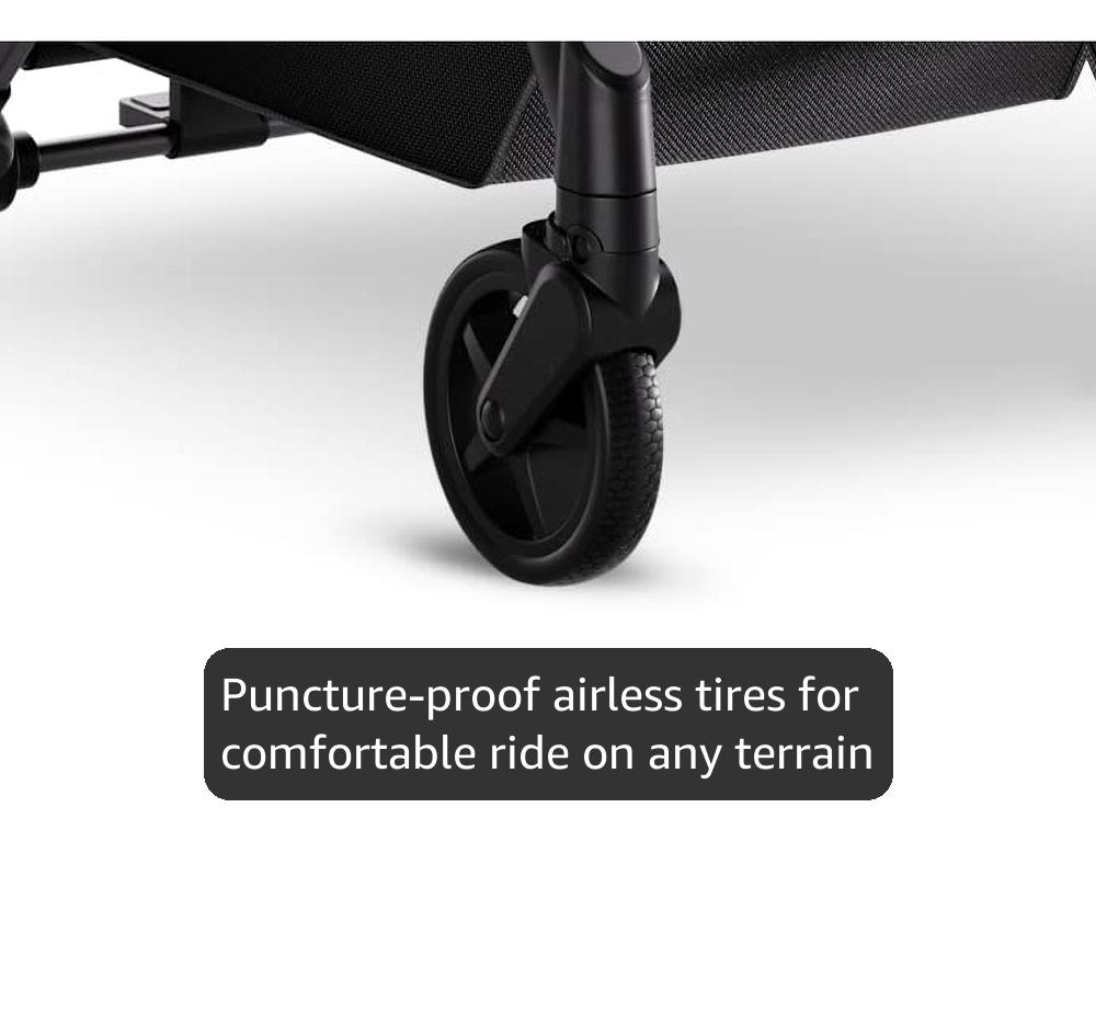 Mompush Lithe Double Stroller, Lightweight Side by Side Stroller for Newborn and Toddler, Easy Fold, Spacious Seats with Recline, UPF50+ Canopy