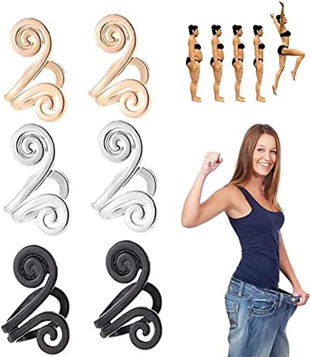 Zunis Acupressure Earrings, Akupressur Schlankheitsohrringe, Nicht Durchdringende Akupressur-Ohrringe Zum Abnehmen, Ohrclips Für Frauen Männer 6 Stück (Stil 1) Cover
