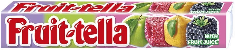 Fruit Tella Garden Fruit Mix Chewy Candy with Fruit Juice 41g/1.44oz (Pack of 4)