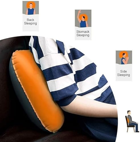 Rantizon Ultralight Camping Pillow, 2PCS Compressible Compact Comfortable Ergonomic Inflatable Travel Pillow with Storage Bag, for Neck & Lumbar Support for Hiking Camping Traveling3.5 oz Small - Image 2