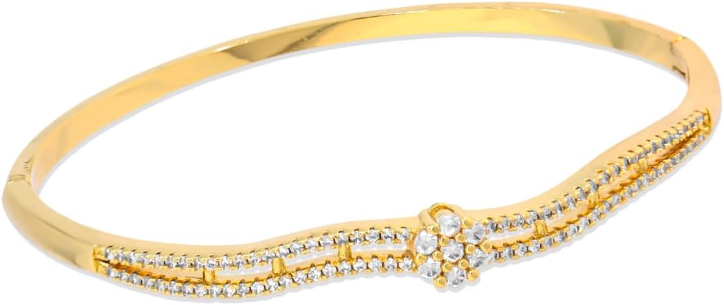 Adjustable LOVE Gold Cubic Zirconia Cuff Bracelet for Women Wave Women's Bangle Bracelets Fashion Jewelry Bracelet Gift for Women