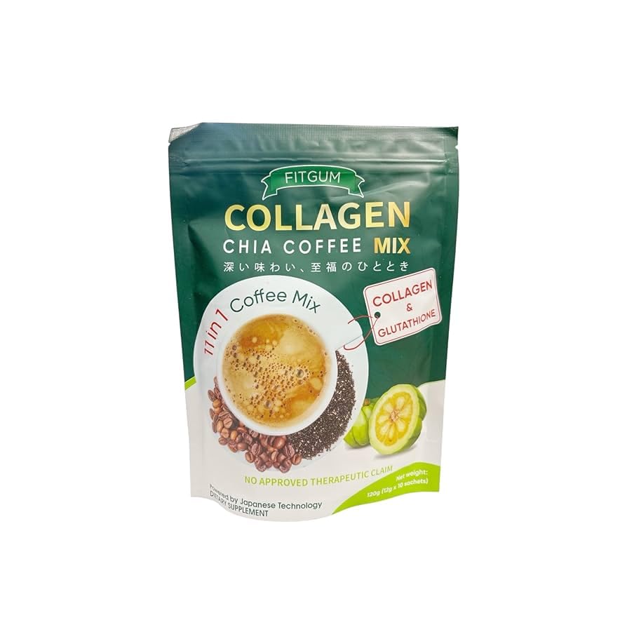 20x CHIA Coffee FIT-GUM Gluta and Collagen Coffee 120 grams (12