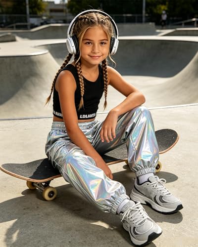Image of SANGTREE Girls' 2 Piece Outfits T-Shirt and Drawstring Cargo Jogger Pants Clothing Set, 4-14 Years