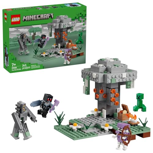 LEGO Minecraft The Pale Garden Building & Pretend Play Toy for Boys & Girls - Video Game Playset & Toy Figures for Kids, Ages 7+ - W/Mothman & Creeper Minifigures - Gift Idea for Birthdays - 21586