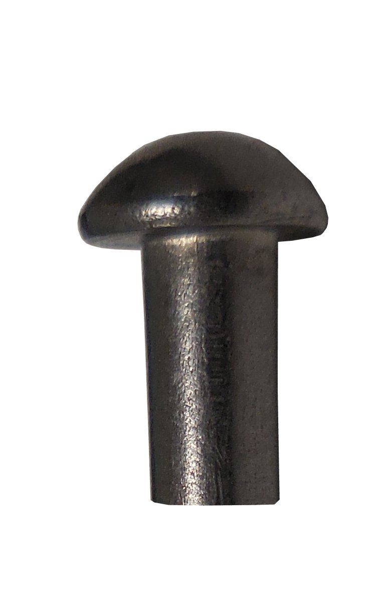 5/32 Diameter X 1/4 Length Solid Steel Round Head Rivet, Plain Finish (Pack of 1/2 Pound - Approximately 185 Pieces)
