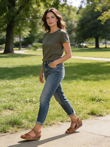 Image of SHIBEVER Wedge Sandals for Women Dressy: Comfortable Low Heel Summer Sandal