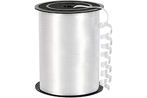 White Curling Ribbon for Gift Wrapping 3/16 inch x 500 Yards