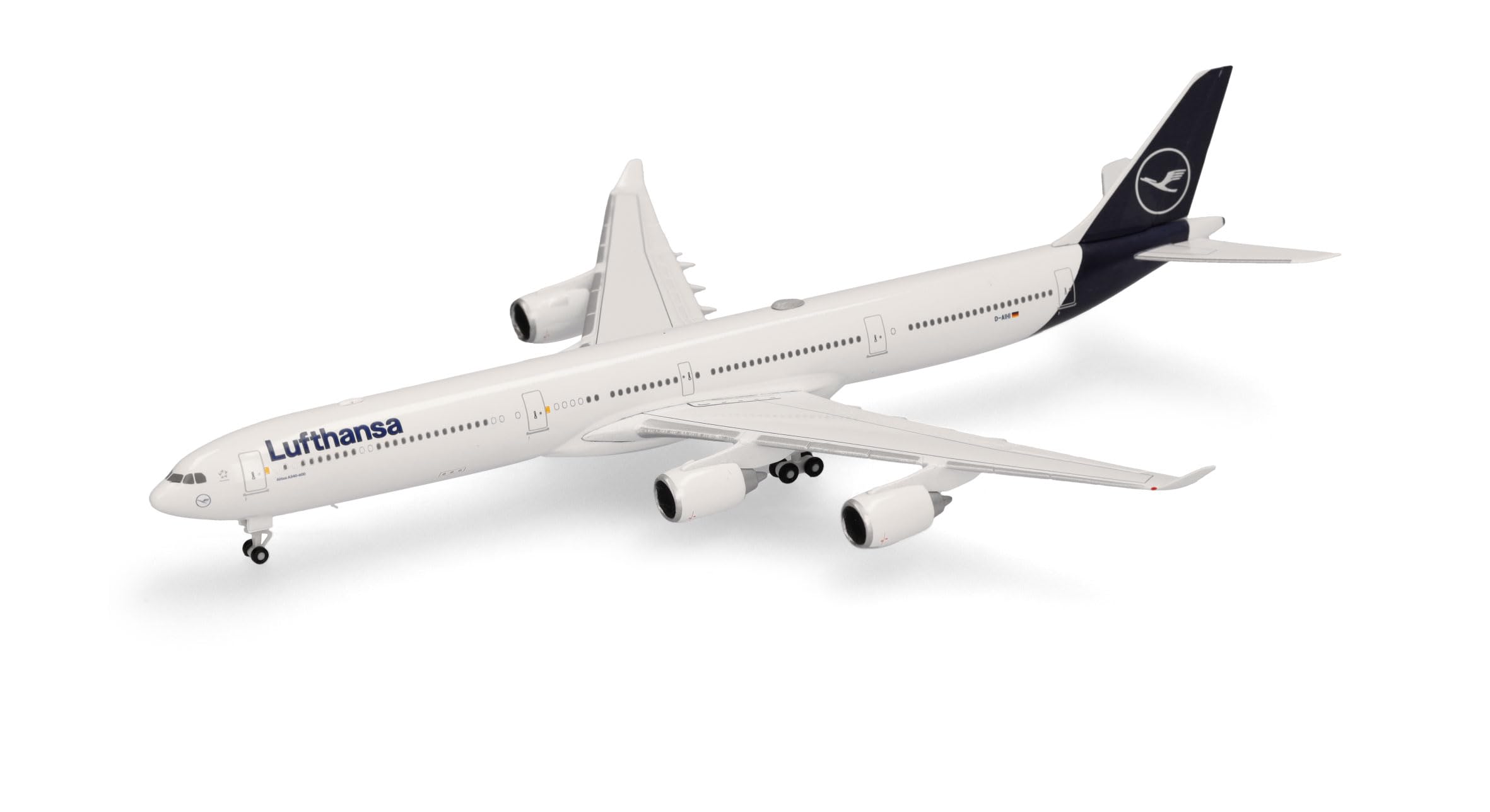 Herpa Modellino aereo Lufthansa Airbus A340-600, miniatura in