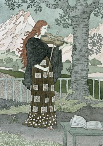 Tableau mural un musicien d'Eugène Grasset pour une ambiance poétique à la maison