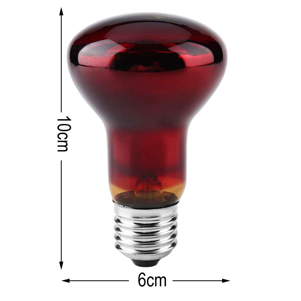 Lampada Riscaldante Per Rettili 100W - Luce Rossa Infrarossi | Per Terrari | Vetro Resistente | Attacco E27 | Per Serpenti, Gechi E Tartarughe - Foto 12
