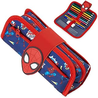 Marvel Boys Pencil Case Spiderman Pencil Cases for Kids with Stationery
