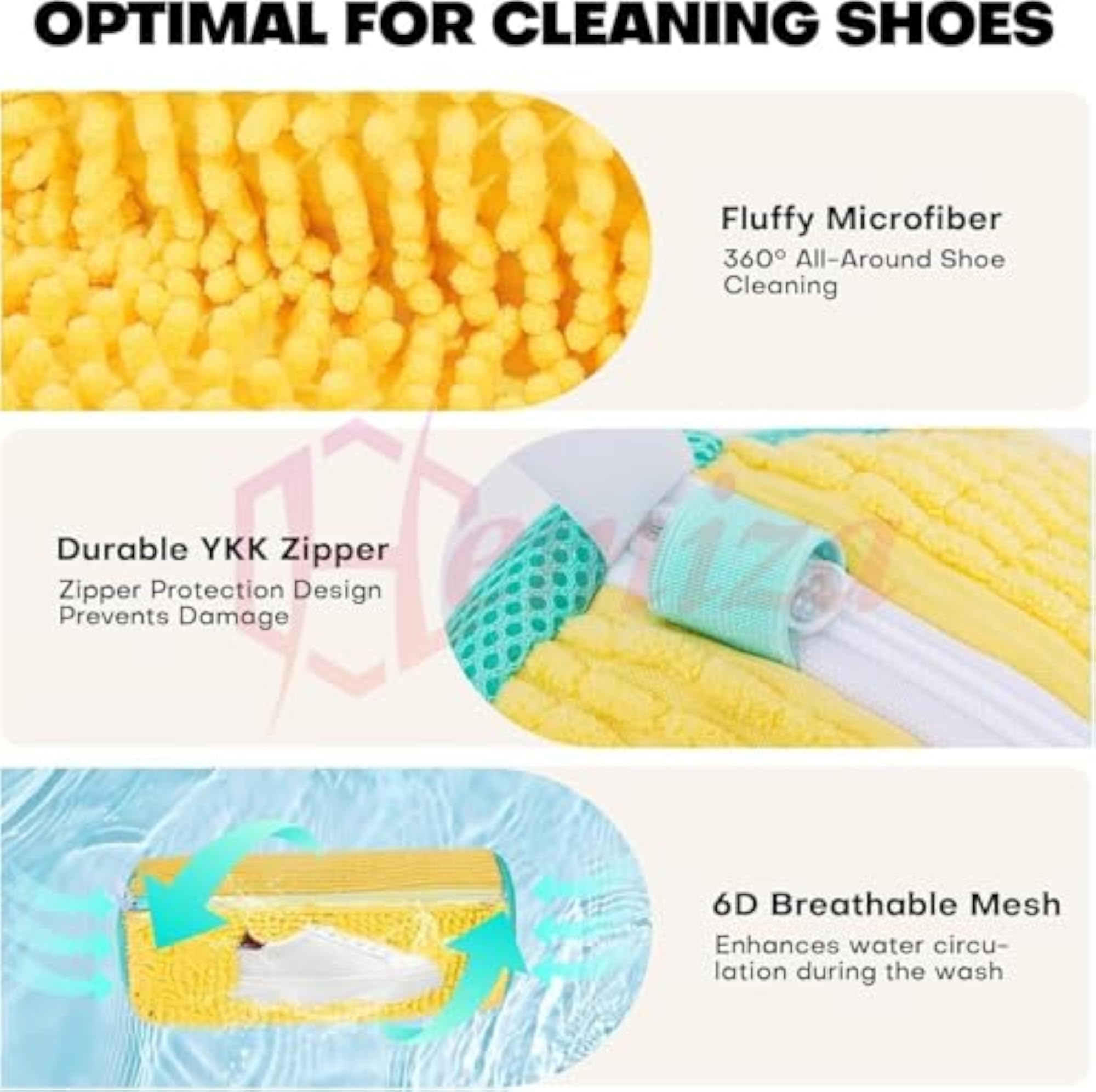 Reusable Laundry Shoe Bag for Washer & Dryer with Zipper