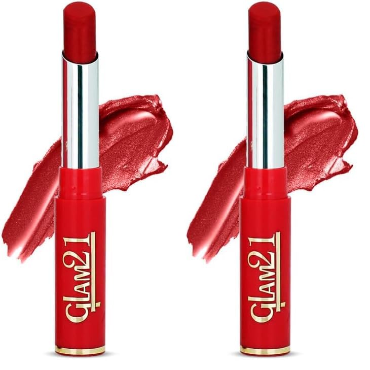 Image of Glam21 Matte Pro Ink Non Transfer Lipstick | Long Lasting | Ultra Pigmented |06 Red Creame (Pack of 2)