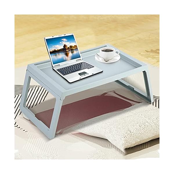 Kosoree Portable Folding Bed Laptop Table Sofa Lap Notebook Desk Bed Breakfast Tray Blue - Image 6