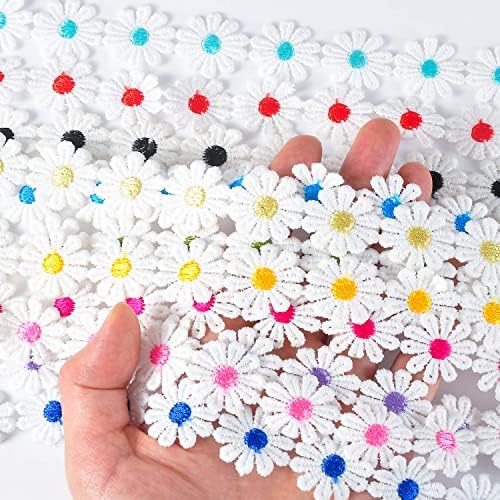 UKD 3 Yard 25mm Daisy Sun Flower Decorating Lace Trims Ribbon...