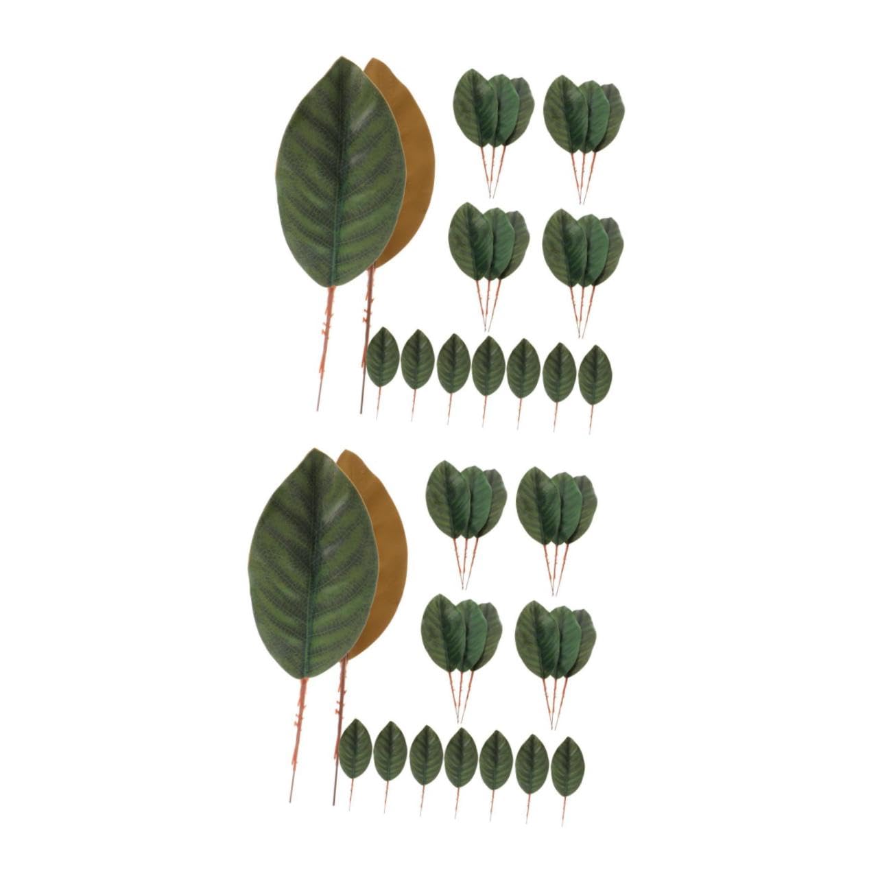 Cabilock 2 Set Di Foglie Di Piante Simulate Realistiche Foglie Finte Ornamenti Per Progetti Artigianali 30 Pezzi * 2