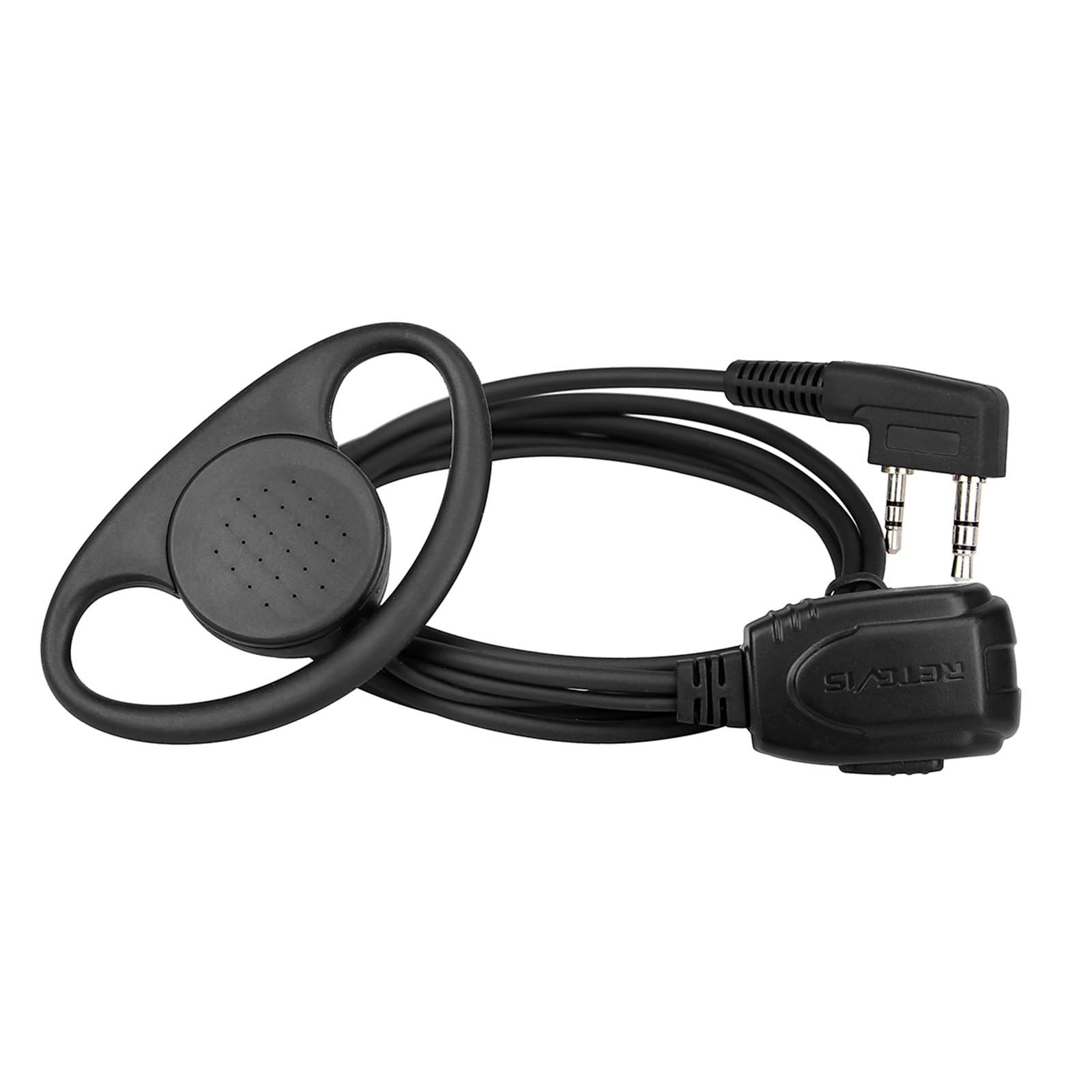 Retevis RE3224 słuchawka Walkie Talkie z mikrofonem 2-pinowe radio typu D zestaw słuchawkowy kompatybilny z 2-drożnym radiem Retevis RT24 RT27 RT28 RT617 RT618 RT619 Baofeng BF-88S Kenwood (10 szt.)