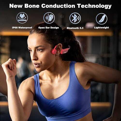 Wantek Open Ear Headphones,Bone Conduction Bluetooth Headphones with Built-in 32GB MP3 Player,IP68 Waterproof Swimming Headphone,8H Playtime for Running,Cycling,Gym,Workout by Wantek - Image 6