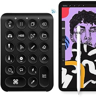 T TENDTOP Drawing Procreate Keyboard for Procreate Digital Artists, procreate shortcut keyboard for Drawing Tablet, Rechargeable Panel for Sketch Illustration