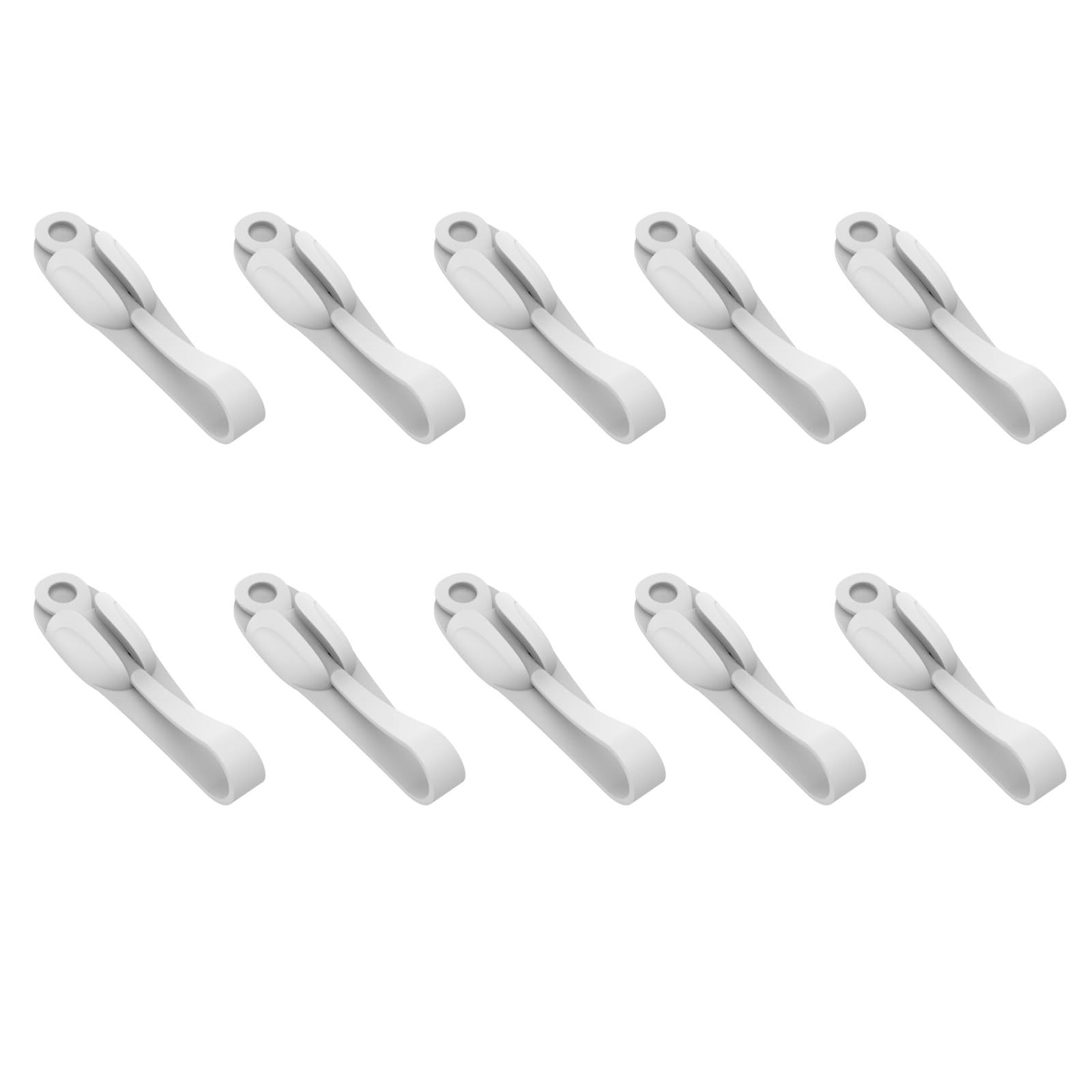 Hsioluted White Bobbin Winder Silicone Ties Accessory For Kitchen Supplies 10 Pack Set For Household Use Home Organization Silicone Ties