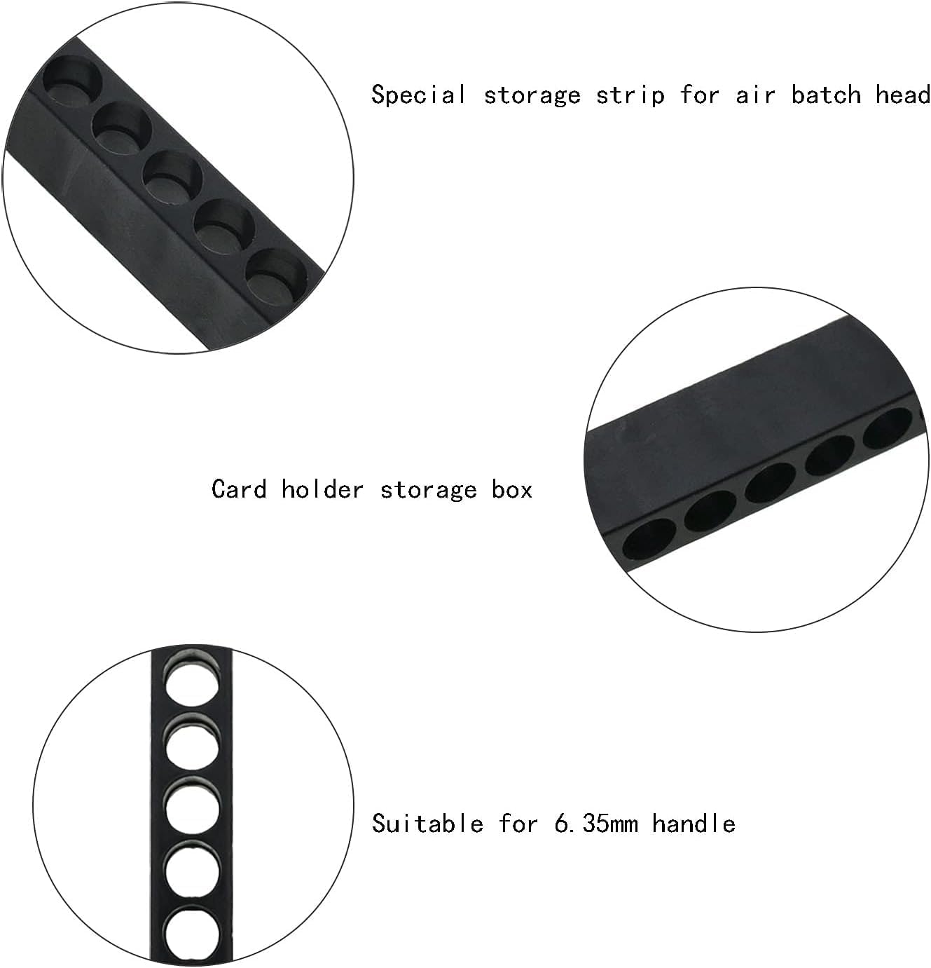 Screwdriver Bit Holder 10PCS 12 Holes 1/4Inch Black Hex Drill Storage Case Organizer