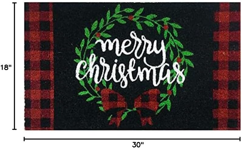 Briarwood Lane Christmas Wreath Natural Fiber Coir Doormat