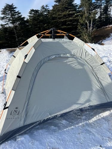 Image of Captain Tent Ideal for 2 Persons | Easy Setup for Picnic, Travel, Hiking, Trekking, Outdoor Camping | Waterproof and Windproof Tent (Off White)