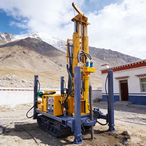 Impianto di perforazione per pozzi d'acqua ad aria progettata per pozzi acquiferi profondi in formazioni geologiche dure per aziende agricole e insediamenti fuori rete