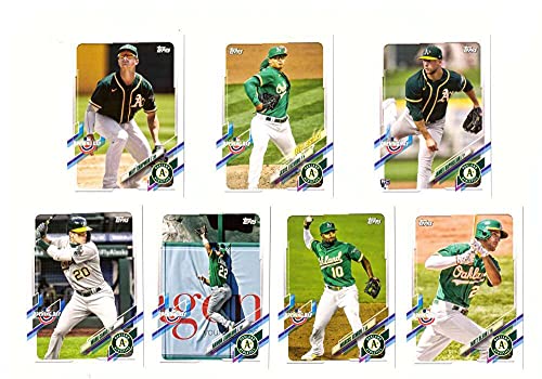 2021 Topps Opening Day Baseball Oakland Athletics A's Base MLB Hand Collated Team Set in Near Mint to Mint Condition of 7 Cards:87 Marcus Semien 168 Ramon Laureano 173 James Kaprielian RC 178 Jesus Luzardo 186 Mark Canha 200 Matt Chapman 215 Matt