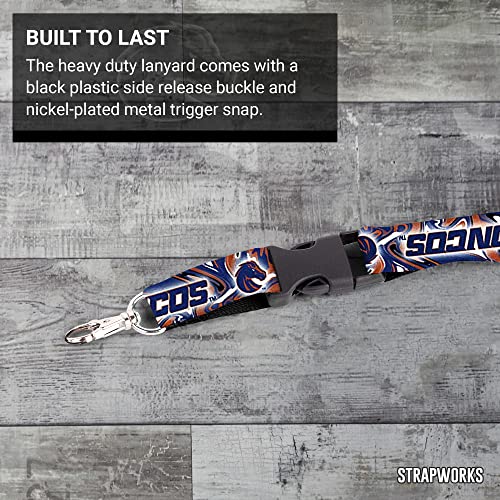 Boise State Broncos Lanyard - Satin Keychain Necklace, Boise State Id Badge Holder – 3/4 Inch, Swirl Print #TOP3