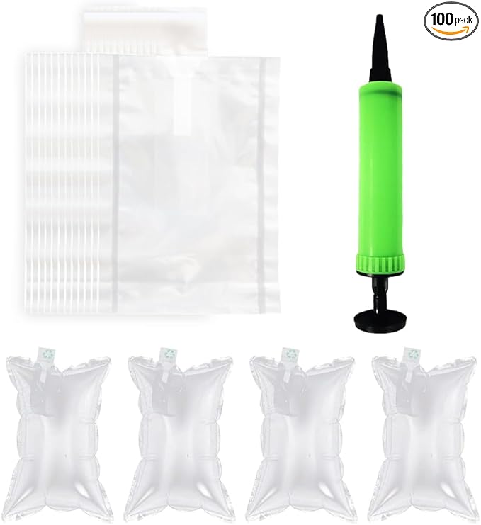 100 Pièces Coussinets d'Air Matériau de Remplissage et de Protection pour Emballage (15x8,8 cm)