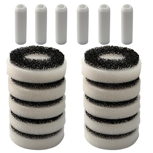 beaufan Lot de 6 filtres en mousse et à charbon - Compatible avec tous les aquariums Biorb - Contient 10 filtres à charbon - 10 filtres en mousse - Pierre à...