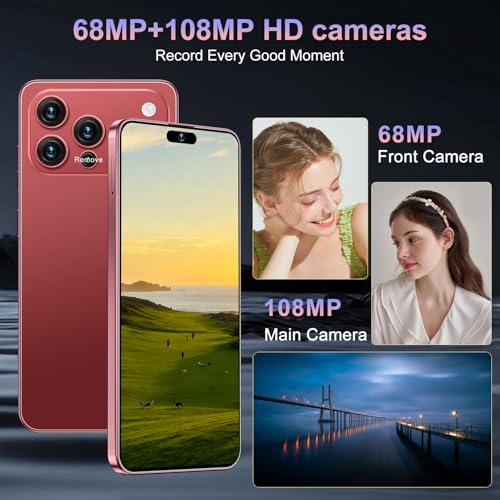 Image of 17PM Smartphone: Snapdragon 8 Gen 3, 12GB RAM + 512GB Storage, 7000mAh Battery, 6.99-inch Display, 68MP+108MP Camera, Android 15, 5G, Dual SIM - Superior OS Outperforms Competitors (Burgundy)