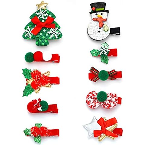 Unicra Clips de pelo de Navidad de alce bebé Cover