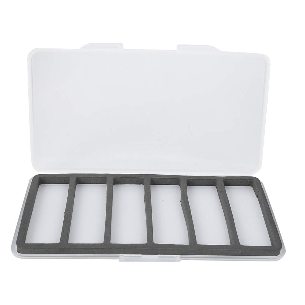 Bait Case, Transparent Portable Fly Storage Box, Magnetic Outdoor Fishing with Foam Accessory for Fishing Fishing Supply for Lure Storage(6 Cells)