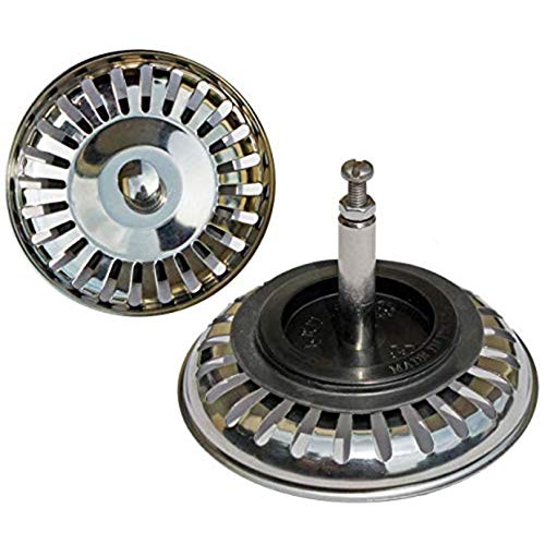 G-real Home Filtre à Évier Bouchon Évier Cuisine en Acier Inoxydable Brut Argent 80mm pour Cuisine et Salle de Bain Douche