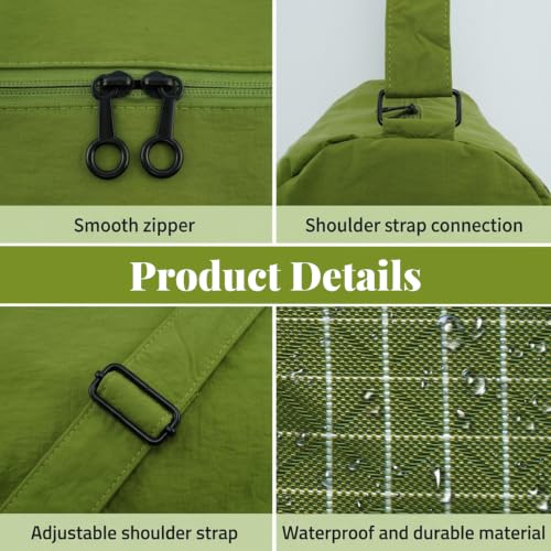 Image of PALAY Gym Bag with Shoe Compartment Green Oxford Cloth Travel Duffle | Water-resistant Fabric, Large Capacity, Dry-Wet Pocket, Carry on Tote for Swimming, Yoga, Dance, Workout, Travelling