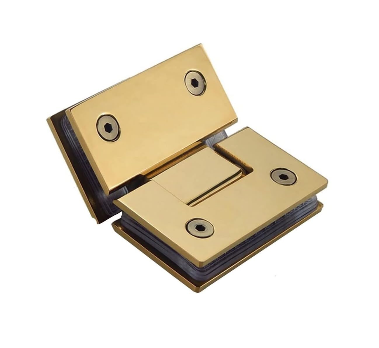 Golden 304 Stainless Steel Glass Fixed Clamp for Shower Door Hinge 8-12mm 1pcs(135 Degree)